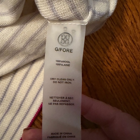 G/FORE Wool Crew Neck Striped Sweater - M - Neutral Stripe - Picture 3 of 8